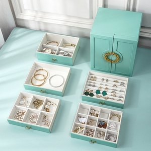 Light Luxury Network Red Edition <b>Jewelry</b> Cases <b>Jewelry</b> <b>Storage</b> Case Locking <b>Jewelry</b> Display Case - Product Image 2