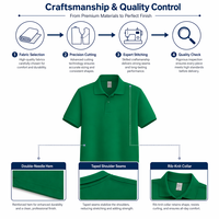 Tinta unita in cotone per camicia, personalizzabile con logo tramite stampa a caldo, ad asciugatura rapida, traspirante, casual, per uniforme da lavoro, abbigliamento da golf per team