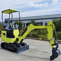 Mini-excavatrice sur chenilles de haute qualité 1t 1.2t 1.5t Petite pelle avec accessoires Livraison rapide