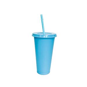 Nouvelle tasse à paille arc-en-ciel tendance et écologique en PP, grande capacité 710 ml, personnalisable avec logo, type paille - Product Image 5