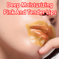 20 PIÈCES Masques pour les lèvres hydratants biologiques à logo personnalisé, masques en hydrogel au collagène pour les lèvres