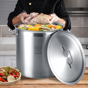 Nồi hầm giữ ấm, nồi nấu cao lớn, nồi súp và nước dùng lớn có nắp inox, hai quai cầm, dùng cho khách sạn - Product Image 5