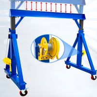 Grue portique mobile sans rail, réglable en hauteur, pour le transport de marchandises, capacité 12,5 tonnes à 20 tonnes, pour atelier