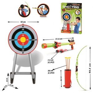 Juego de Arco y Flecha de Plástico para Niños, Juguete de Tiro con Arco con Flechas de Ventosa y Objetivo para Juegos al Aire Libre - Product Image 4