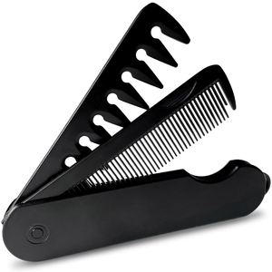 Professional Men's Mustache Styling Comb Wide Tooth Folding Pocket <b>Beard</b> Comb Women Travel 3 in 1 Detangling Hair Comb - Product Image 1