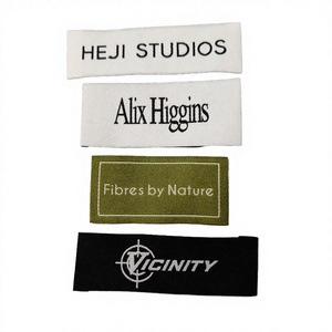Free Design Eco-Friendly Rectangle Clothing Tags Woven <b>Labels</b> Custom 100% Cotton Neck Tag Garment Bags Vietnamese Factory - Product Image 2