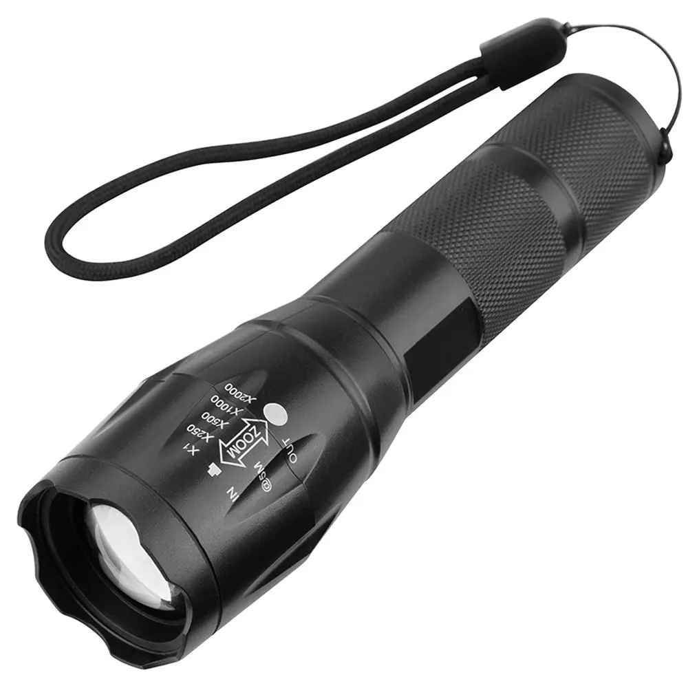 Powerful Zoom LED Flashlight Torches Combo Portable 1200 Rechargeable Highlighted Torches Lights