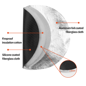 Tapis de fosse à feu de 24 36 pouces, 3 couches, résistant au feu de joie, <span class=keywords><strong>pour</strong></span> tuyau d'eau, sous le gril - Product Image 2
