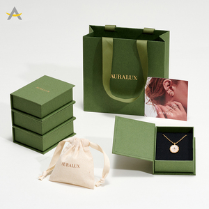 Auralux biểu tượng tùy chỉnh in có thể tái chế cuốn sách phong cách giấy Vòng đeo tay vòng bông tai vòng cổ bao bì hộp đồ trang sức - Product Image 1