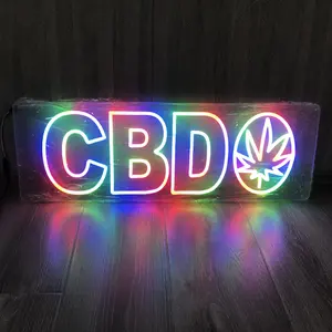 Custom segno di illuminazione al neon lettera logo board per decorazione aziendale rgb negozio di fumo aperto all'aperto per interni festa di compleanno di nozze