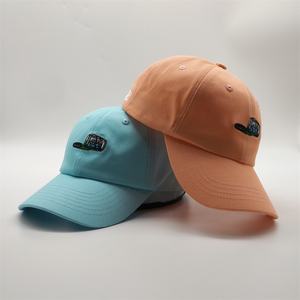 العرف القطن حك التطريز الأزرق 6 لوحة مشبك معدني حافة منحنية غير منظم جولف الرياضة في الهواء الطلق قبعات بيسبول كاب - Product Image 1