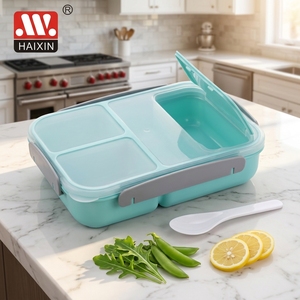Porta Pranzo in Plastica da 1,8L con 3 Scomparti Separati e Cucchiaio, Ideale per <span class=keywords><strong>Casa</strong></span>, Bambini, Ufficio e Scuola - Product Image 1