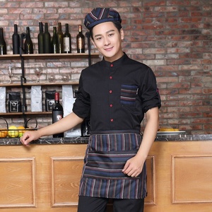 Vêtements <span class=keywords><strong>de</strong></span> travail à manches longues automne-hiver pour hommes et femmes, en tissu sergé, pour café, restaurant, <span class=keywords><strong>cuisine</strong></span>, serveur, boulangerie, style occidental - Product Image 6