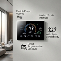 Thermostat intelligent pour pompe à chaleur Beca BHP-8000 Tuya APP, écran numérique de 4,8 pouces, programmation hebdomadaire, rectangulaire, pour usage hospitalier