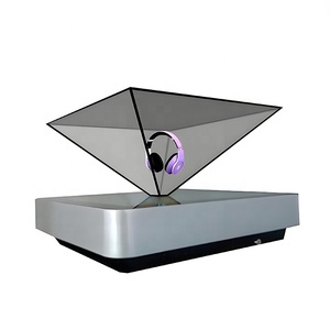 Vitrine d'affichage de Projection de <span class=keywords><strong>pyramide</strong></span> holographique de 360 degrés Support de boîte d'armoire transparente Verre d'<span class=keywords><strong>hologramme</strong></span> d'écran tactile - Product Image 2