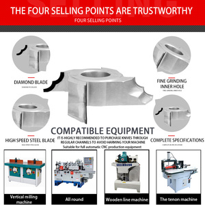 YUFU Personalizable OEM Support Double R-Line Diamond PCD Insert Face Mill Cutter con revestimiento sin recubrimiento - Product Image 3