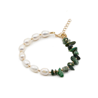 Ensemble de bracelets en pierres naturelles, agate verte, druzy, jaspe, pierre de Dalmatien, bijoux superposés pour femmes, vente en gros