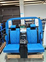 Chaise de bar escamotable invisible de luxe en ABS pour camping-car avec partition intégrée et TV relevable