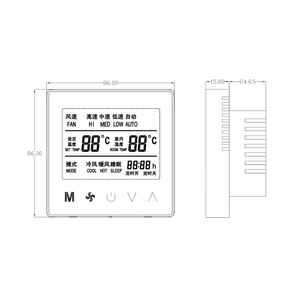 Central air Conditioning Chiller Three-speed Fan Coil <b>Thermostat</b> with WiFi 485 Protocol Multi-function <b>Controller</b> - Product Image 3