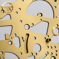 Plaque de mouvement d'horloge en laiton découpée au laser en usine, pièce d'horlogerie découpée au laser CNC