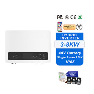 2025 nouvel onduleur hybride intelligent WIFI APP <span class=keywords><strong>5kw</strong></span> 6kw 10kw IP65 avec système d'onduleur solaire hybride MPPT avec <span class=keywords><strong>batterie</strong></span> au Lithium pour la maison - Product Image 2