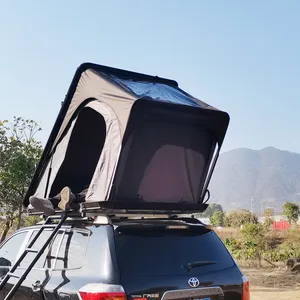 خيمة سطحية للسيارة مُخصصة للطرق الوعرة موديل رقم JWG-006 4X4 ذات هيكل صلب مصنوعة من الألومنيوم بخيمة سطحية مثلثة للتخييم