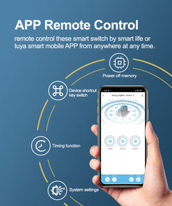 Interruptores de Pared Inteligentes <span class=keywords><strong>con</strong></span> <span class=keywords><strong>Pantalla</strong></span> Táctil de Plástico Estándar Europeo Tuya WiFi Zigbee <span class=keywords><strong>con</strong></span> Control por Voz de <span class=keywords><strong>Alexa</strong></span> y Google Home, Automatización del Hogar de 1 a 4 Vías - Product Image 5
