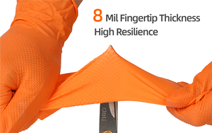 Guanti in Nitrile monouso da 8Mil-impugnatura a trama diamantata, senza polvere e resistente agli agenti chimici, alimenti sicuri e Nitrile da lavoro industriale - Product Image 3