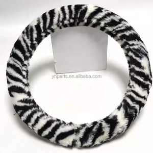 Housse de volant de voiture d'hiver en fourrure imitation poils de <span class=keywords><strong>lapin</strong></span> Soft Plush Gear Handbrake Case Car Interior Accessories - Product Image 1