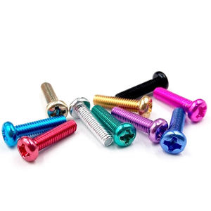 Viti in lega di alluminio <span class=keywords><strong>M2</strong></span>.5 M3 M4 vite a testa bombata Phillips bulloni colorati anodizzati - Product Image 5