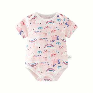 ชุดรอมเปอร์เด็กทารก ราคาถูก ชุดรอมเปอร์เด็กแรกเกิด เสื้อผ้าเด็ก ผ้าฝ้าย มีซิปและกระดุม ชุดจั๊มสูทเด็ก - Product Image 1