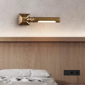 Lámpara de Pared con Marco de Fotos de Estilo Retro, Iluminación Lineal <span class=keywords><strong>para</strong></span> Colocar sobre Cuadros en Galerías, Foco de Cobre <span class=keywords><strong>para</strong></span> Obras de Arte y Pinturas - Product Image 2