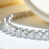 Bracelet empilable unisexe ShineForge Lab en diamants de laboratoire certifiés IGI, minimaliste, pleine éternité, 14k/18k, pour le bureau et le quotidien