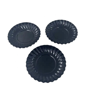 Platos Desechables Redondos para Postres, Mini Platos Metálicos Dorados con Borde Ondulado, Platos de Papel para <span class=keywords><strong>Tapas</strong></span> y Fiestas - Product Image 2