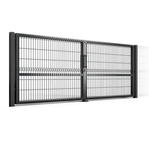 Portes de garage à double battant, porte d'entrée en acier, <span class=keywords><strong>portail</strong></span> électrique, double PCB pour feuille de revêtement en poudre, moteur externe - Product Image 1