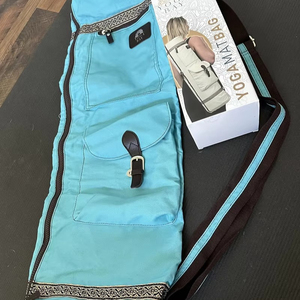 Sac de sport pour tapis de yoga en toile à motifs avec poche et fermeture éclair, fabriqué en usine BSCI - Product Image 4