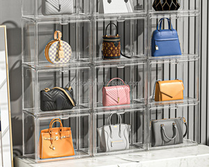 Vitrina de bolso transparente de acrílico personalizada de fábrica de Guangzhou, vitrina transparente de acrílico conveniente fácil de almacenar - Product Image 3