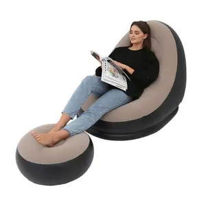 Chaise longue gonflable avec pompe à air domestique, canapé-lit pour salon intérieur chambre à coucher, voyage en plein air Camping pique-nique