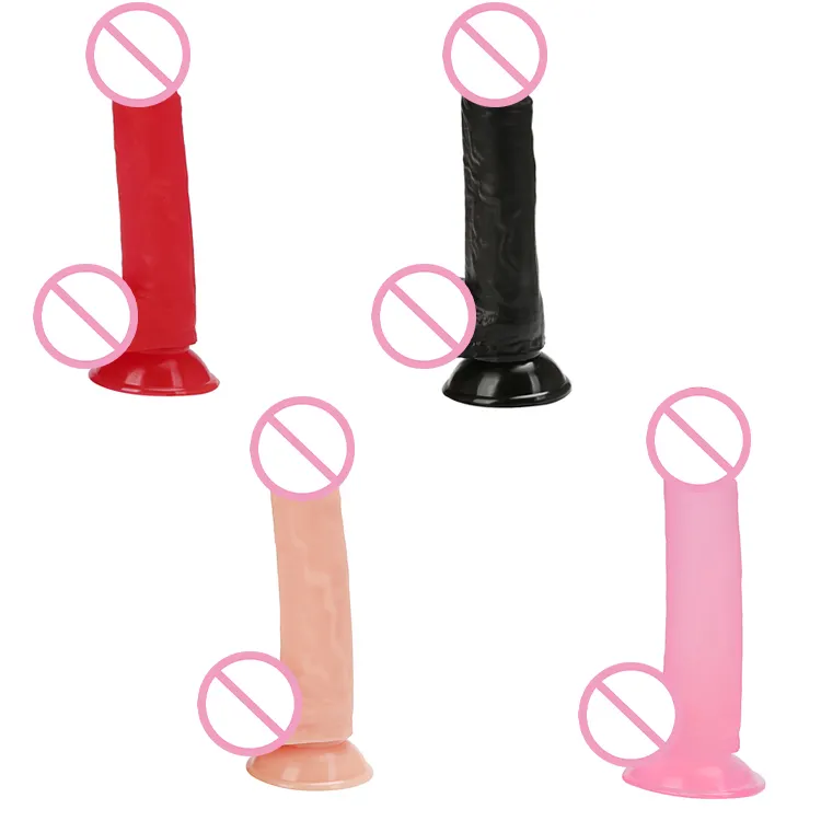 Penjualan Laris Mainan Seks Wanita Dildo 8 Inci Penis Dildo Realistis Lembut untuk Anak Perempuan