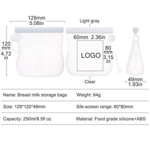Capacité des sacs de lait maternel de qualité médicale Stand up Design sans BPA Ensemble de sacs de rangement sûrs pour congélateur - Product Image 6