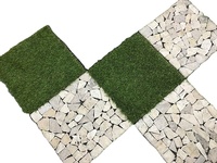 Azulejos de cubierta de hierba de piedra de pavimentación entrelazada para exteriores modernos, impermeables, bricolaje, Patio, balcón, jardín, suelo, azulejos de decoración