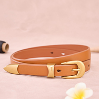 Nouveau produit 2026 Ceinture pour femme en cuir pleine fleur de vachette italienne, mode et décontractée, avec boucle ardillon