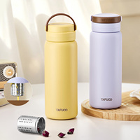 Nouvelle conception, gobelet isotherme en acier inoxydable de 450 ml/600 ml, à emporter, pour le thé