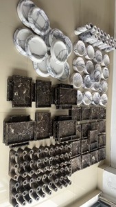 STONEKOCC Vassoio Quadrato per Cosmetici in Stile Nordico, Lavabo in Marmo Emperador Scuro, Decorazione Creativa per Bagno e Casa - Product Image 4