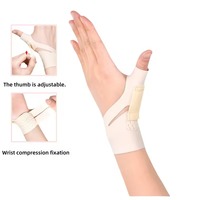 Funda de Muñeca Deportiva Cómoda, Delgada, Transpirable y Ajustable con Soporte Fijo para la Articulación del Pulgar, para Mano Derecha o Izquierda