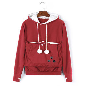 유니섹스 풀오버 포켓 후디 고양이 강아지 캐리어 스웨트셔츠 애완동물 고양이 강아지 캥거루 파우치 후디 - Product Image 6