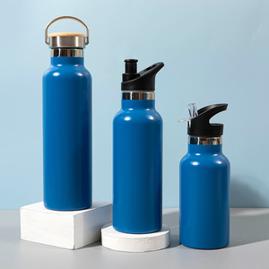 Custom Logo 500ml Stainless Steel <b>Double</b> <b>Wall</b> Insulated Vacuum Sports Water Bottle LED Temperature Display BPA Free Handle Lid - Product Image 1