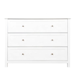 Commode de rangement <span class=keywords><strong>à</strong></span> 3 tiroirs, commode de chambre <span class=keywords><strong>à</strong></span> coucher, <span class=keywords><strong>meuble</strong></span> de rangement, nouveau design, en blanc mdf, 3 tiroirs - Product Image 1