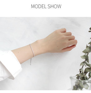 เพชรสร้อยข้อมือเทนนิส925สเตอร์ลิงปรับเครื่องประดับสร้อยข้อมือเงินกับสีขาวลูกบาศก์เซอร์โคเนียสำหรับผู้หญิง - Product Image 2