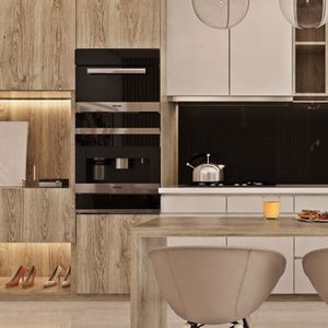 Ensemble d'armoires de cuisine en bois massif de style américain traditionnel, stratifié marbré, marbre artificiel, comprend un robinet - Fabriqué en Chine - Product Image 4